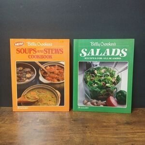 Lot of Vintage Betty Ctocker Cookbooks, SOUPS & STEWS, SALADS